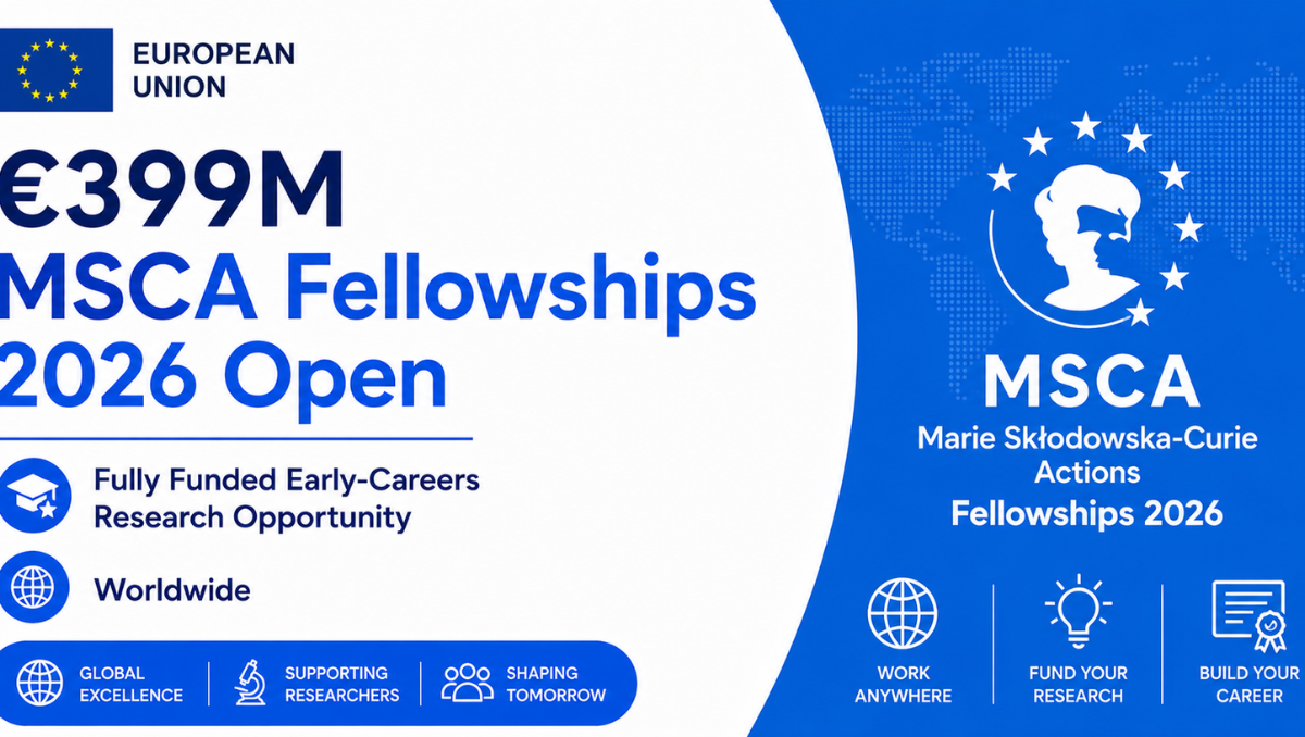 MSCA Postdoctoral Fellowships 2026 Open: €399 Million Flagship European Funding for Global Early-Career Researchers